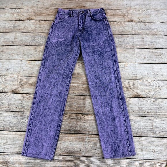 Wrangler Stone Washed Vintage Straight Leg Jeans Women Size 9 Denim Pants - NEW